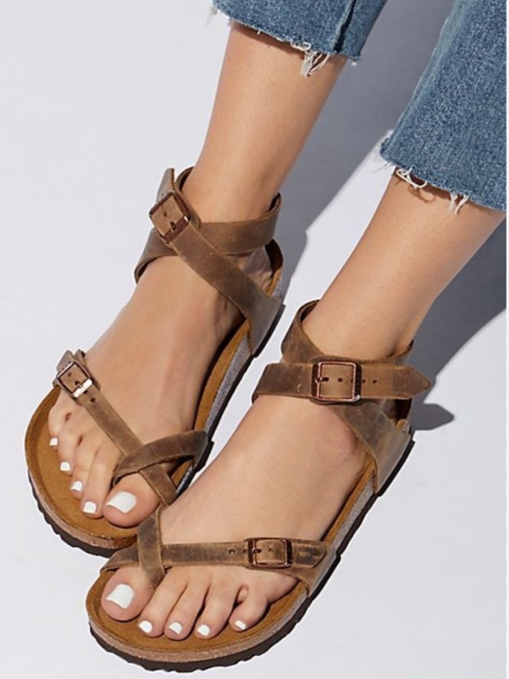 Birkenstock “Yara” in Oiled Leather Habana